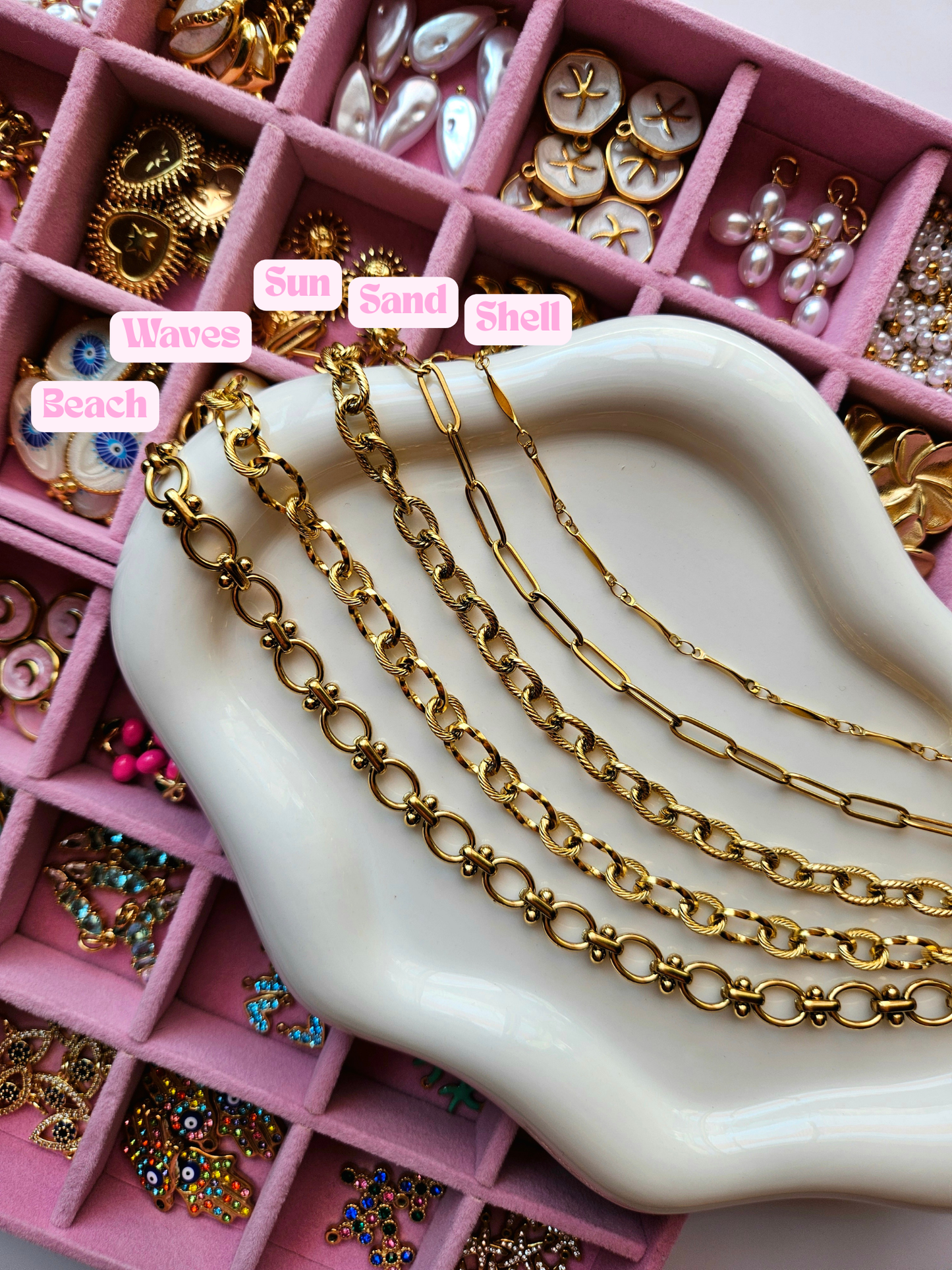 Collier charms SHELL personnalisable