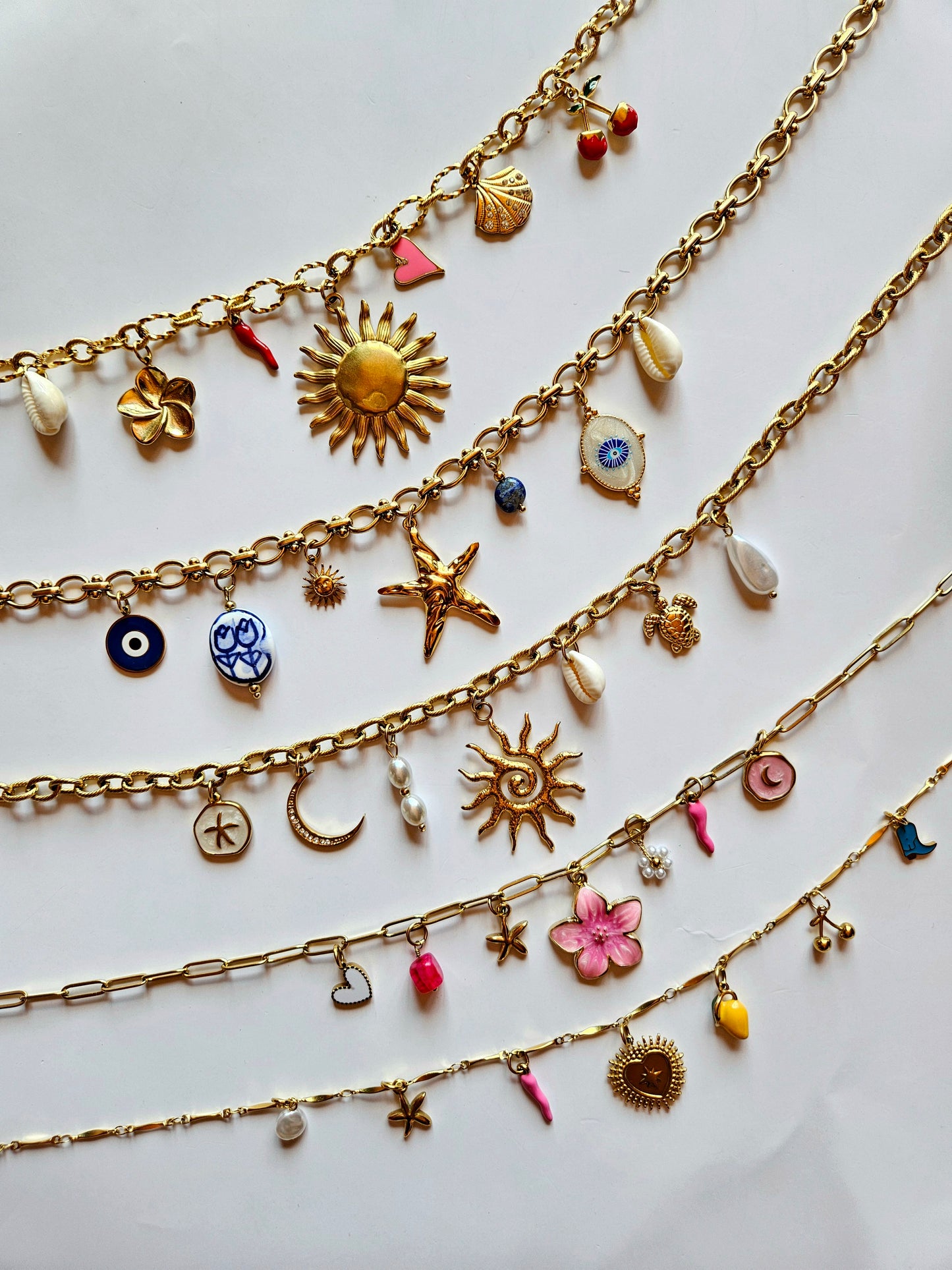 Collier charms BEACH personnalisable